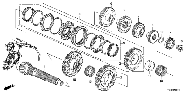 2019 Honda Civic MT Countershaft Diagram