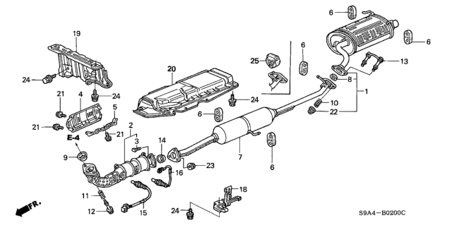 2002 Honda CR-V Bolt, Flange (6X12) Diagram for 90023-SL4-000