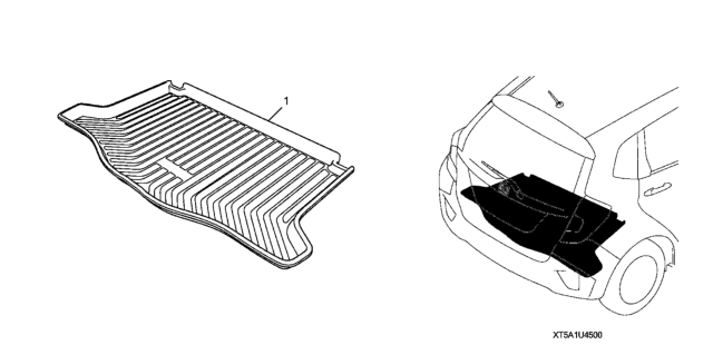 2020 Honda Fit Cargo Tray Diagram