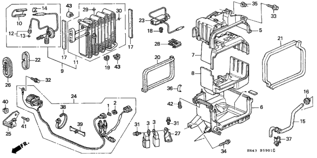 1995 Honda Civic O-Ring Diagram for 80223-ST7-A01