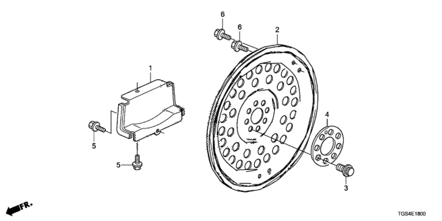2020 Honda Passport 5 Door EXL (2WD) KA 9AT Drive Plate Diagram