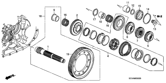 2010 Honda Element MT Countershaft Diagram