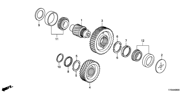 2019 Honda HR-V AT Final Drive Shaft Diagram