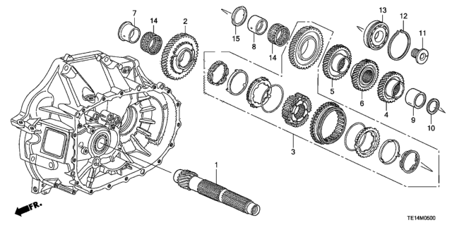 2012 Honda Accord MT Countershaft (L4) Diagram