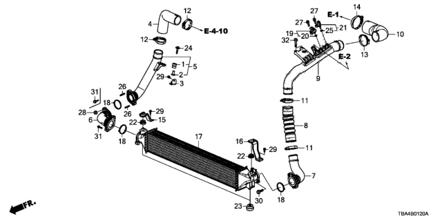 2017 Honda Civic Sensor Assembly, Map Diagram for 37830-5AA-A02