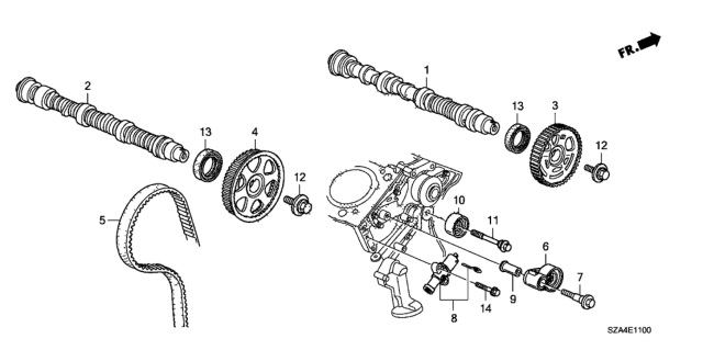 2010 Honda Pilot Camshaft - Timing Belt Diagram