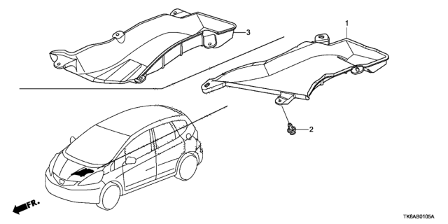 2013 Honda Fit 5 Door FIT (SAYAMA PLANT) KA 5MT Cooling Duct Diagram