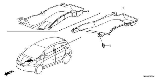 2013 Honda Fit Cooling Duct Diagram