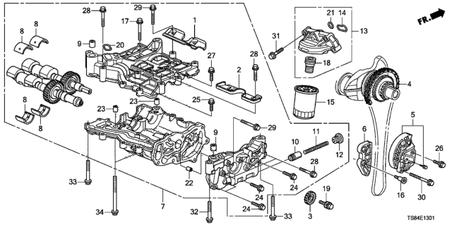 2015 Honda Civic Oil Pump (2.4L) Diagram