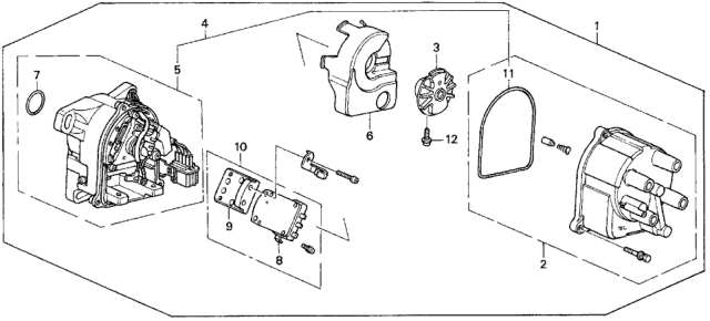 1996 Honda Prelude Housing, Distributor Diagram for 30105-P13-A02