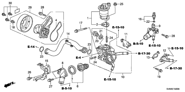 2011 Honda Civic Water Pump (1.8L) Diagram