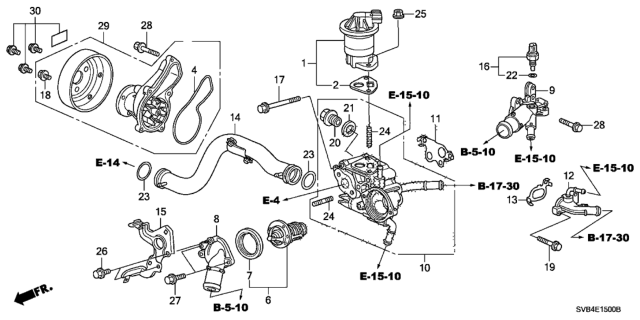 2010 Honda Civic Water Pump (1.8L) Diagram