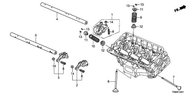 2012 Honda Odyssey Valve - Rocker Arm (Rear) Diagram