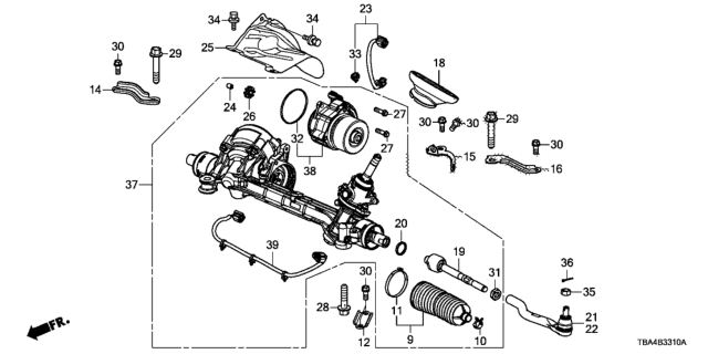 2016 Honda Civic P.S. Gear Box (EPS) Diagram