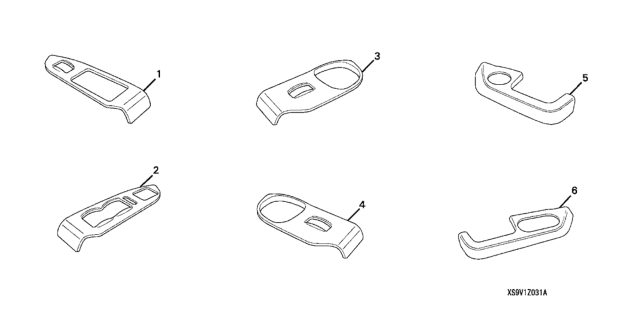 2008 Honda Pilot Interior Trim Panel (Wood) Diagram