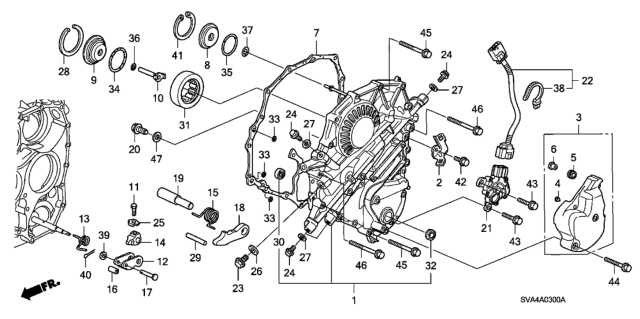 2006 Honda Civic Left Side Cover Diagram