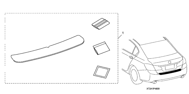 2013 Honda Accord Rear Bumper Applique Diagram