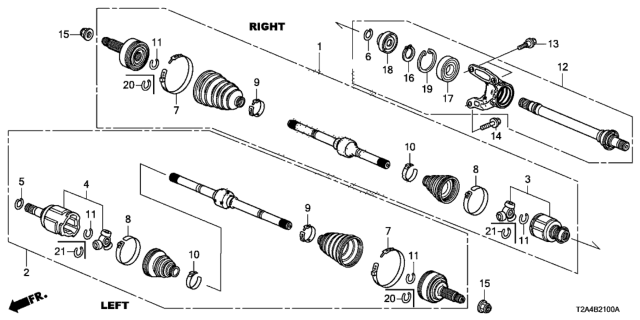 2013 Honda Accord Driveshaft - Half Shaft (L4) Diagram