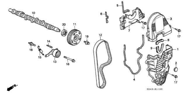 1994 Honda Civic Camshaft - Timing Belt Diagram