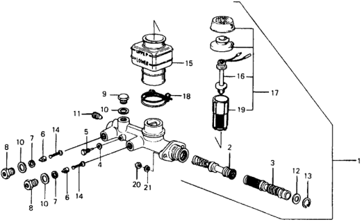 1979 Honda Civic Master Cylinder Diagram
