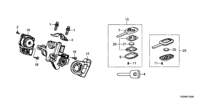 2012 Honda Civic Switch, Steering Diagram for 35130-TR0-A11