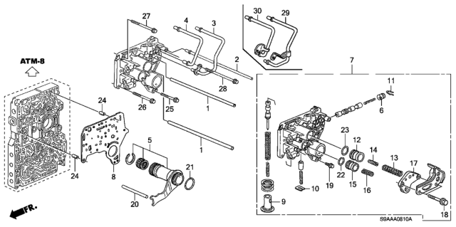 2006 Honda CR-V Pipe A, Joint Diagram for 22770-RCL-000