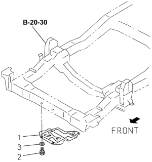 1996 Honda Passport Cover, Engine Mud Diagram for 8-97131-925-0