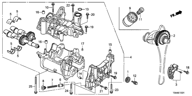 2015 Honda CR-V Oil Pump Diagram