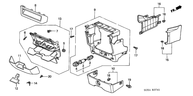 2003 Honda Odyssey Console Diagram