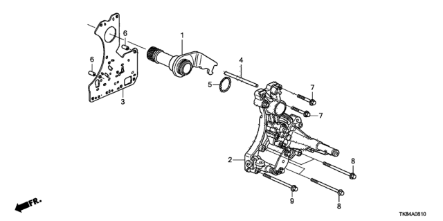 2012 Honda Odyssey AT Regulator Body Diagram