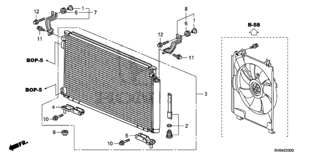 2011 Honda Civic A/C Condenser Diagram 2