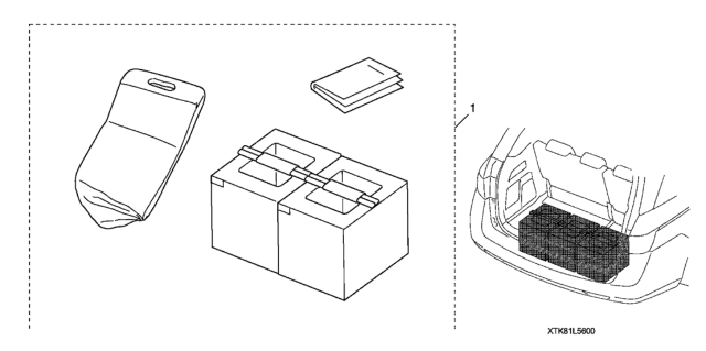 2016 Honda Odyssey Cargo Organizer Diagram