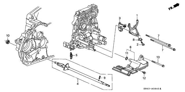 1998 Honda Accord Servo Assy. Diagram for 24300-P6H-000