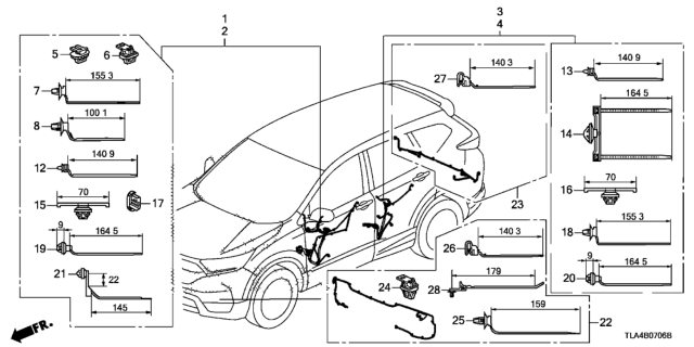 2021 Honda CR-V WIRE HARN Diagram for 32753-TLA-A01