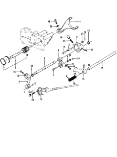 1976 Honda Civic Shaft, Gearshift Fork Diagram for 24271-639-030