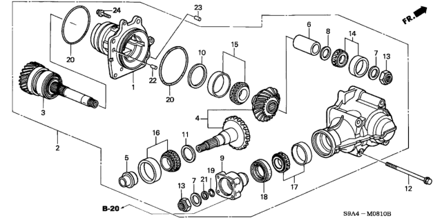 2003 Honda CR-V MT Transfer Diagram