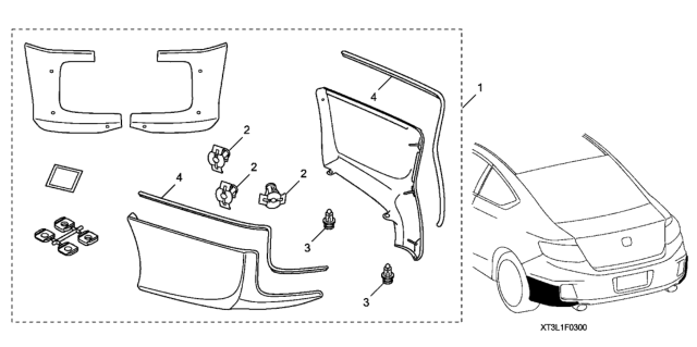 2015 Honda Accord Rear Underbody Spoiler Diagram