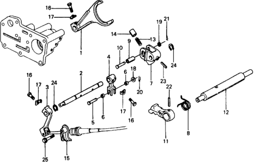 1978 Honda Civic 5 Door ** KH HMT HMT Shift Lever Shaft Diagram