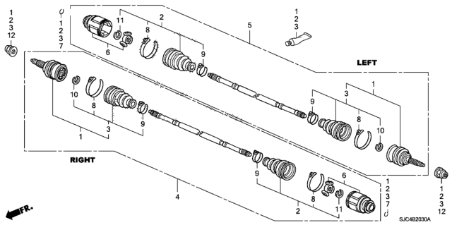 2009 Honda Ridgeline Rear Driveshaft Diagram