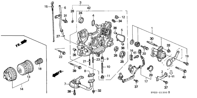 1997 Honda Accord 2 Door LX KA 5MT Oil Pump - Oil Strainer Diagram