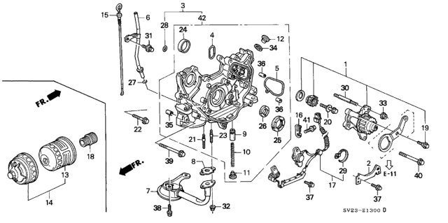 1996 Honda Accord Oil Pump - Oil Strainer Diagram