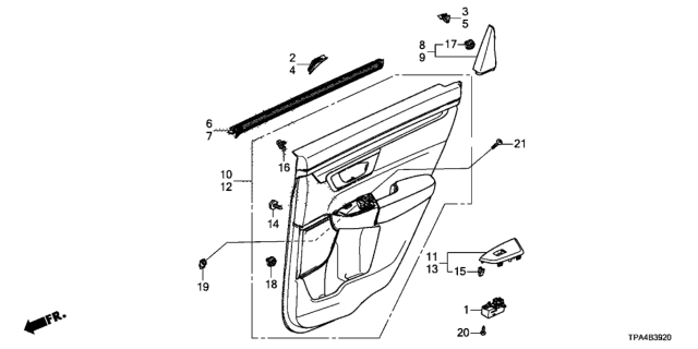 2021 Honda CR-V Hybrid BASE COMP R *NH836L* Diagram for 83711-TLA-A81ZC