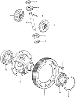 1981 Honda Civic Gear, Final Driven Diagram for 41233-PB7-680