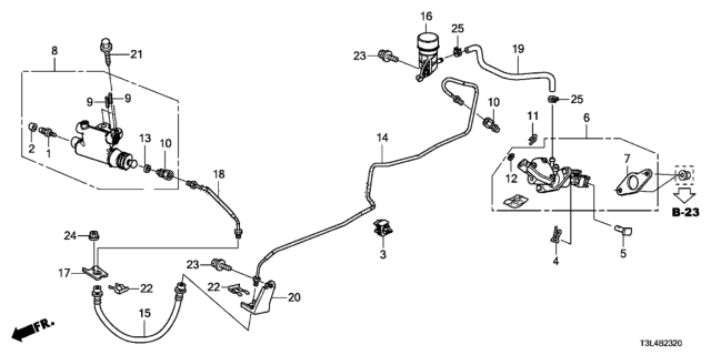 2014 Honda Accord Clutch Master Cylinder (L4) Diagram