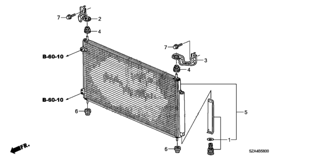 2012 Honda Pilot A/C Air Conditioner (Condenser) Diagram