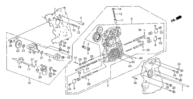 1987 Honda CRX 2 Door DX KA 4AT 4AT Main Valve Diagram