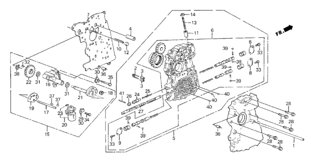 1987 Honda CRX 4AT Main Valve Diagram