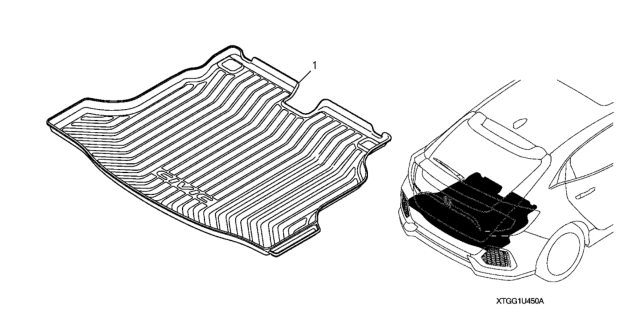 2017 Honda Civic Trunk Tray (Sport) Diagram