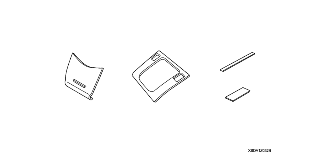 2007 Honda Accord 4 Door EXL (SUL NAVIGATION) KL 5AT Center Trim Kit (Leather) Diagram