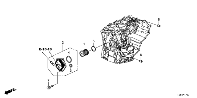 2015 Honda Civic AT CVTF Warmer (CVT) Diagram